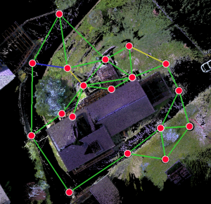 3d scan haus gebäude 03 punktgerüst auswertung